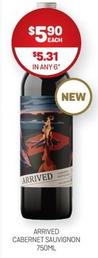 Arrived - Cabernet Sauvignon 750ml offers at $5.9 in Harry Brown