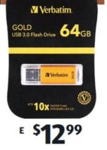 Verbatim - Usb 64gb  offers at $12.99 in ALDI
