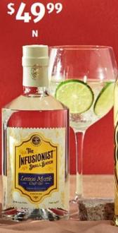 The Infusionist - Lemon Myrtle Gin 700ml offers at $49.99 in ALDI