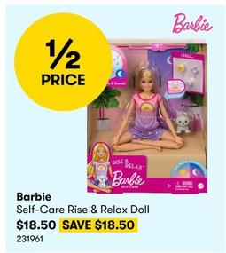 Barbie - Self-Care Rise & Relax Doll offers at $18.5 in BIG W
