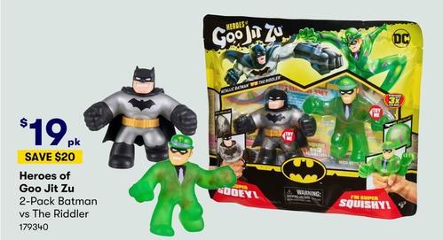 Heroes Of Goo Jit Zu - 2-pack Batman Vs The Riddler offers at $19 in BIG W