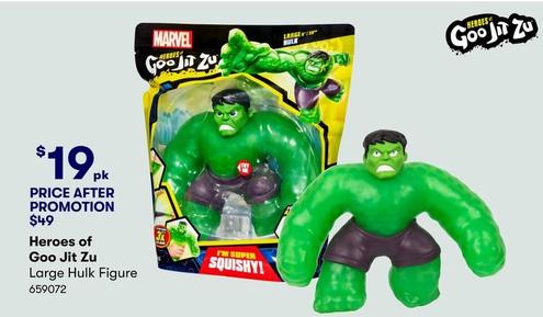 Heroes of Goo Jit Zu - Large Hulk Figure offers at $19 in BIG W