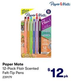 Paper Mate - 12-Pack Flair Scented Felt-Tip Pens offers at $12 in BIG W