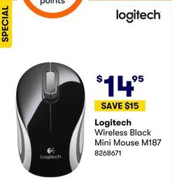 Logitech - Wireless Black Mini Mouse M187 offers at $14.95 in BIG W