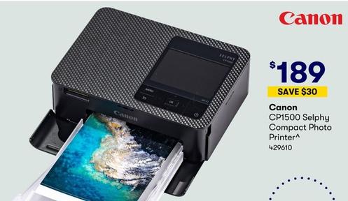 Canon - CP1500 Selphy Compact Photo Printer offers at $189 in BIG W