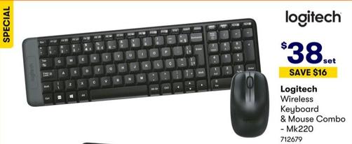 Logitech - Wireless Keyboard & Mouse Combo - Mk220 offers at $38 in BIG W