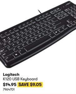 Logitech - K120 USB Keyboard offers at $14.95 in BIG W