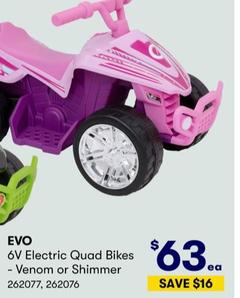 Evo - 6V Electric Quad Bikes - Shimmer offers at $63 in BIG W