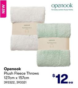 Openook - Plush Fleece Throws 127cm x 157cm offers at $12 in BIG W
