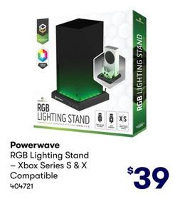 Powerwave - RGB Lighting Stand Xbox Series S & X Compatible offers at $39 in BIG W