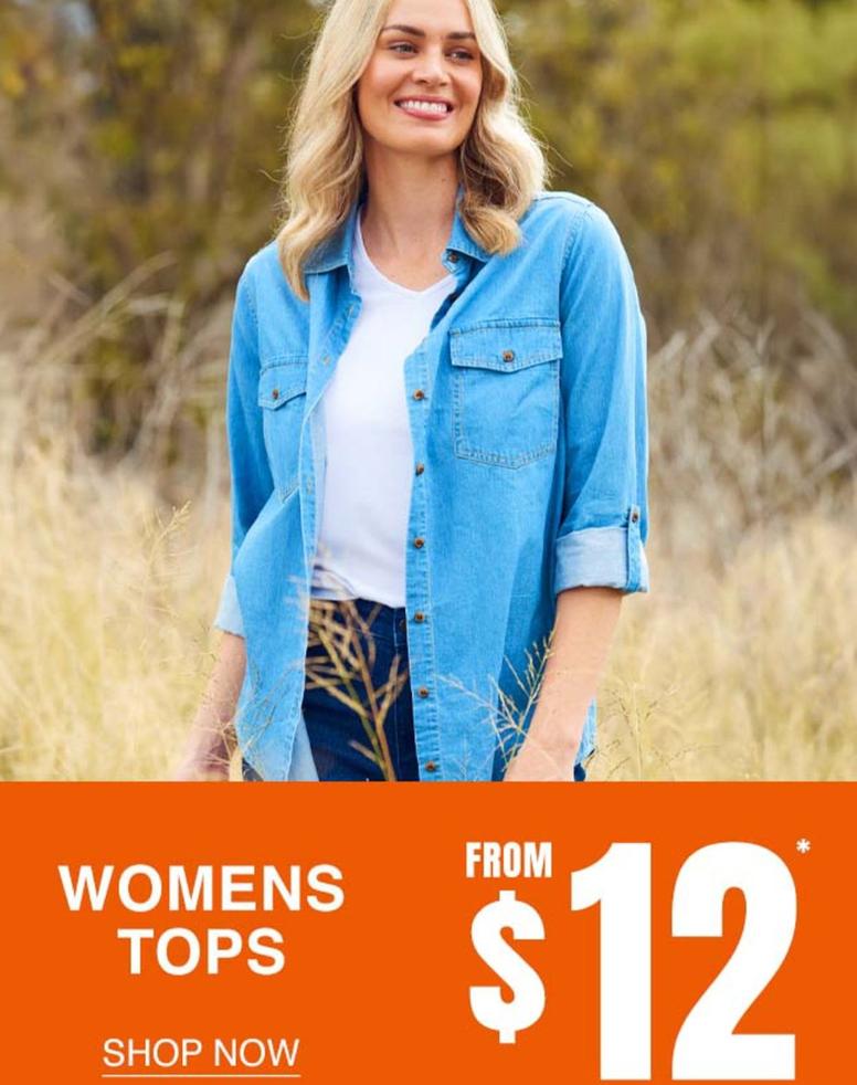 Womens Tops offers at $12 in Rivers