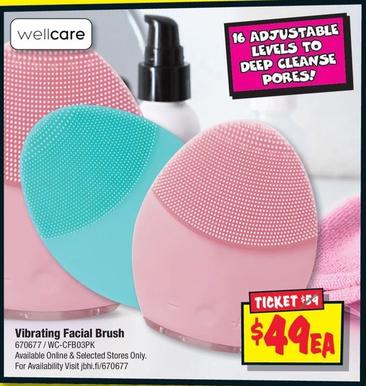 Welcare - Vibrating Facial Brush offers at $49 in JB Hi Fi