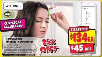 Withings - Thermo Smart Temporal Thermometer offers at $134 in JB Hi Fi