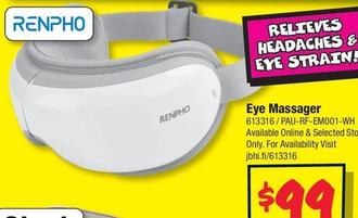 Renpho - Eye Massager offers at $99 in JB Hi Fi