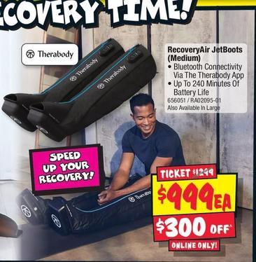 Therabody - Recoveryair Jetboots (medium) offers at $999 in JB Hi Fi