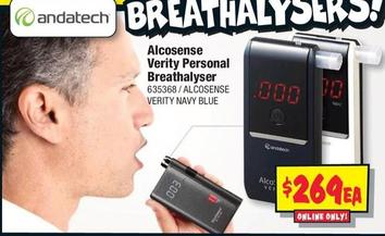 Andatech - Alcosense Verity Personal Breathalyser offers at $269 in JB Hi Fi