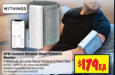 Withings - Bpm Connect Wireless Blood Pressure Monitor offers at $179 in JB Hi Fi