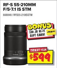 Canon - Rf-s 55-210mm F/5-7.1 Is Stm offers at $599 in JB Hi Fi