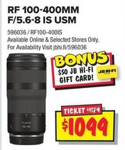 Canon - Rf 100-400mm F/5.6-8 Is Usm offers at $1099 in JB Hi Fi