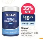 Bioglan - Active Magnesium 1000 150 Tablets offers at $19.99 in Advantage Pharmacy