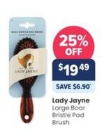 Lady Jayne - Large Boar Bristle Pad Brush offers at $19.49 in Advantage Pharmacy