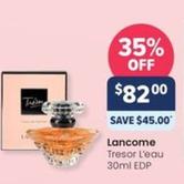 Lancome - Tresor L'eau 30ml Edp offers at $82 in Advantage Pharmacy