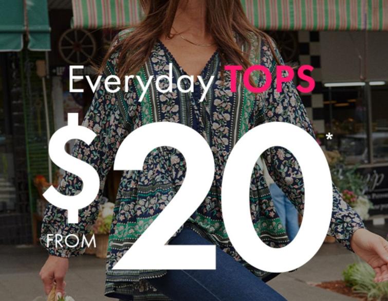 Everyday Tops offers at $20 in Rockmans
