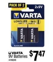 Varta - 9v Batteries offers at $7.47 in Bunnings Warehouse