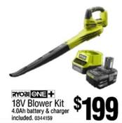 Ryobi One+ - 18v Blower Kit offers at $199 in Bunnings Warehouse