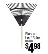Plastic Leaf Rake offers at $4.98 in Bunnings Warehouse