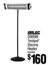 Arlec - 2000w 'instant' Electric Heater offers at $160 in Bunnings Warehouse