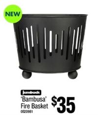 Jumbuck - 'bambusa' Fire Basket offers at $35 in Bunnings Warehouse