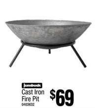 Jumbuck - Cast Iron Fire Pit offers at $69 in Bunnings Warehouse