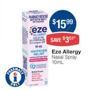 Eze Allergy - Nasal Spray 10ml offers at $15.99 in Pharmacist Advice