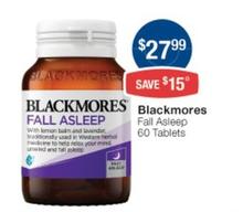 Blackmores - Fall Asleep 60 Tablets offers at $27.99 in Pharmacist Advice