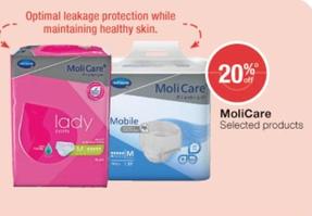 Molicare - Selected Products offers in Pharmacist Advice