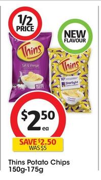 Thins - Potato Chips 150g-175g offers at $2.5 in Coles