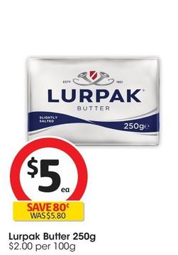 Lurpak - Butter 250g offers at $5 in Coles