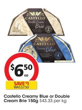 Castello - Creamy Blue Brie 150g offers at $6.5 in Coles