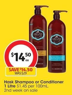 Hask - Shampoo 1 Litre offers at $14.5 in Coles