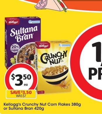 Kelloggs - Crunchy Nut Corn Flakes 380g offers at $3.5 in Coles