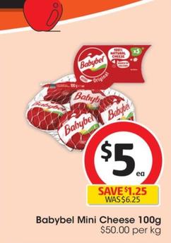 Babybel - Mini Cheese 100g offers at $5 in Coles