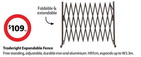 Traderight - Expandable Fence offers at $109 in Coles