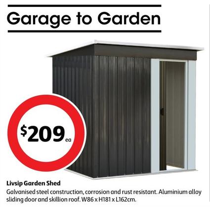 Livsip - Garden Shed offers at $209 in Coles