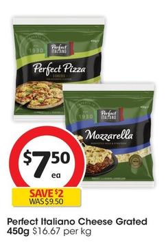 Perfect Italiano - Cheese Grated 450g offers at $7.5 in Coles