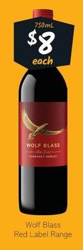 Wolf Blass - Red Label Range offers at $8 in Cellarbrations