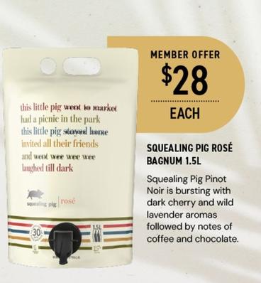 Squealing Pig - Rosé Bagnum 1.5l offers at $28 in Dan Murphy's