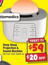 Homedics - Deep Sleep Projection & Sound Machine offers at $59 in JB Hi Fi