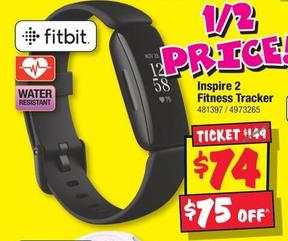 Fitbit - Inspire 2 Fitness Tracker offers at $74 in JB Hi Fi