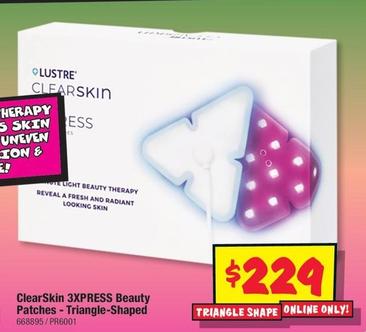 Lustre Clearskin 3xpress Beauty Patches Triangle-shaped offers at $229 in JB Hi Fi
